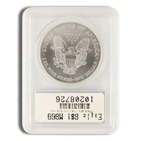 2002 Silver Eagle PCGS MS69