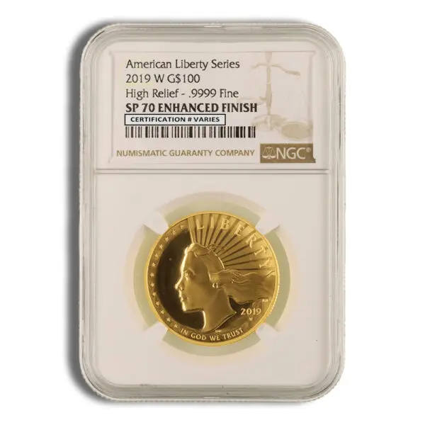 2019-W Liberty High Relief Gold Coin NGC SP70