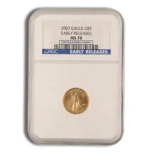 2007 1/10oz Gold Eagle $5 NGC MS70 ER