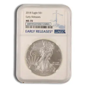 2018 Silver Eagle NGC MS70 Early Releases