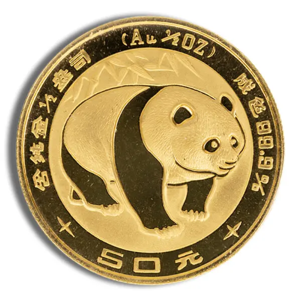 1/2oz China Gold Panda BU Unsealed