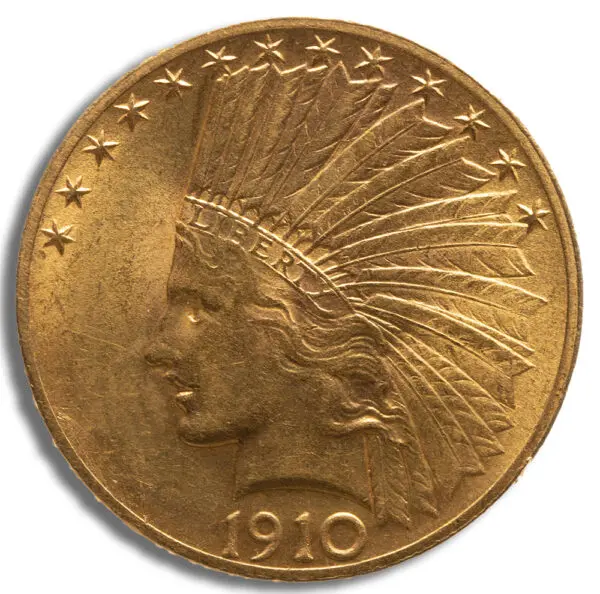 $10 Gold Indian Eagle AU