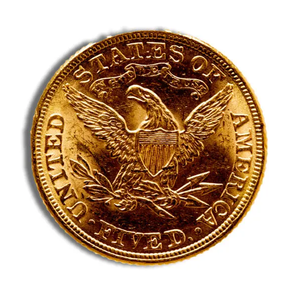 $5 Gold Liberty Half Eagle BU