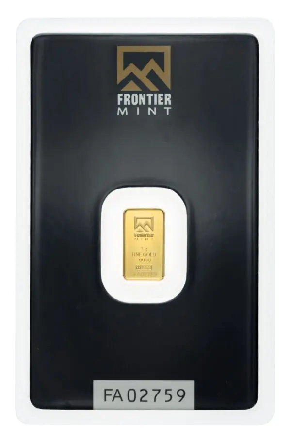 1 gram Gold Bar Frontier (Carded)