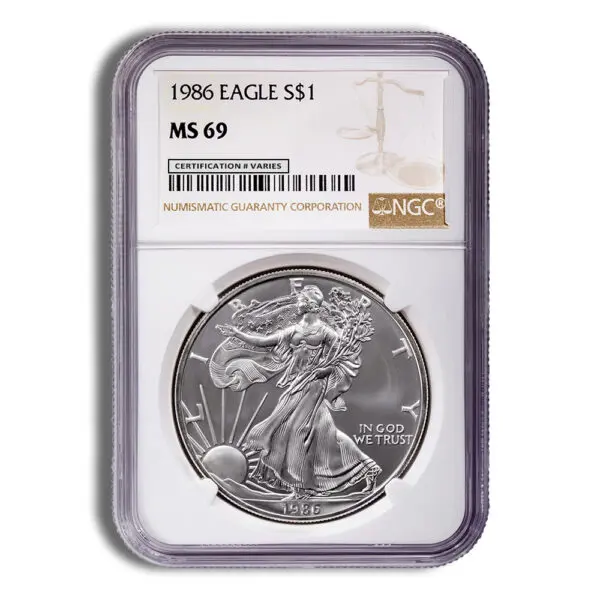 1986 Silver Eagle NGC MS69