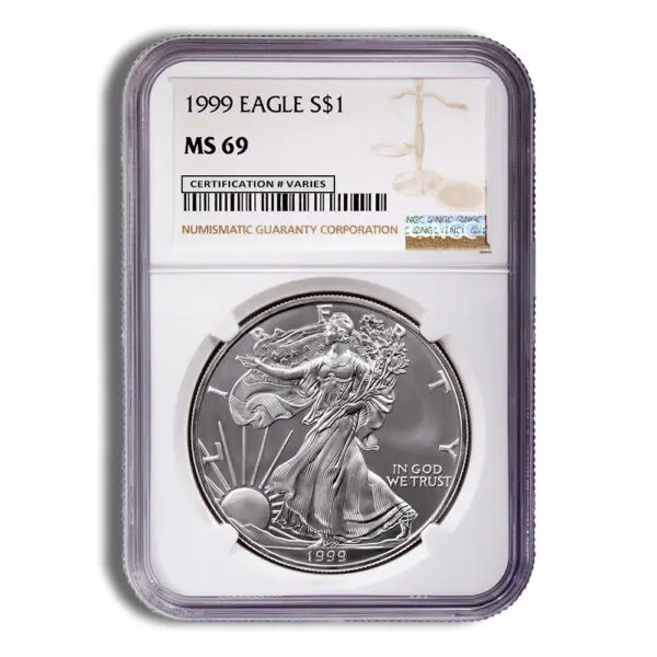 1999 Silver Eagle NGC MS69