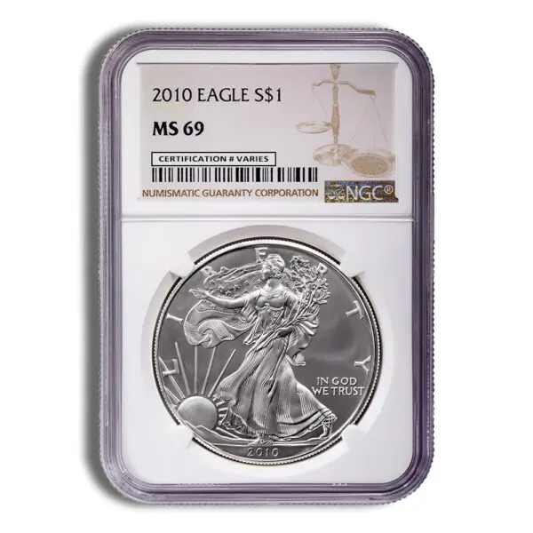 2010 Silver Eagle NGC MS69