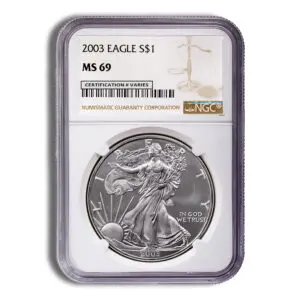 2003 Silver Eagle NGC MS69