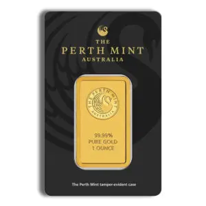 1oz Gold Bar Perth Mint (Black Card)