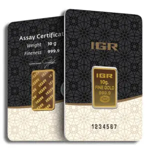 10 gram Gold Bar IGR Metals (Carded)