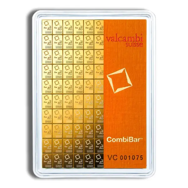 100 x 1 gram Valcambi Gold CombiBar™