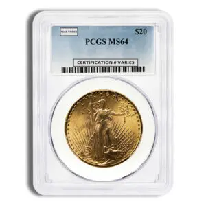 $20 Gold Saint-Gaudens Double Eagle PCGS MS64