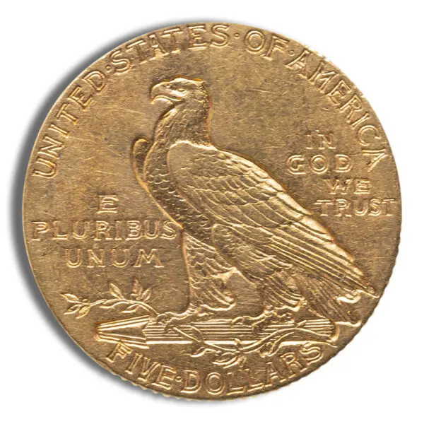 $5 Gold Indian Half Eagle AU