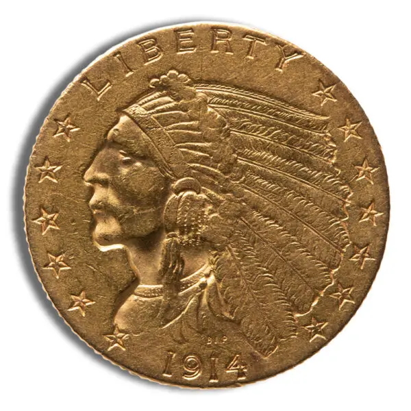 $2.5 Gold Indian Quarter Eagle XF