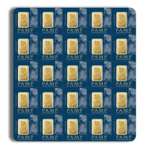 25 x 1 gram PAMP Gold Bar (Carded)