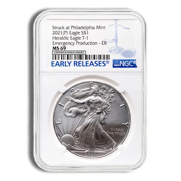 2021 Silver Eagle NGC MS69 (Type 1)