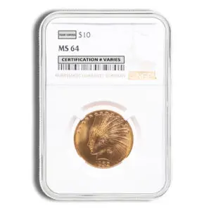 $10 Gold Indian Eagle NGC MS64