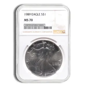 1989 Silver Eagle NGC MS70