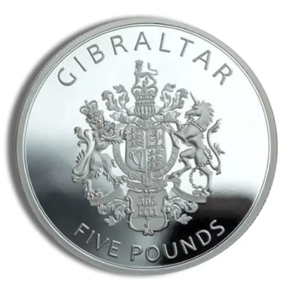 2022 1oz Gibraltar Platinum Castle Coin