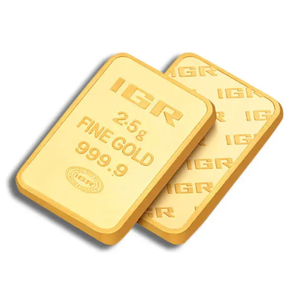 2.5 gram Gold Bar IGR Metals (Carded)