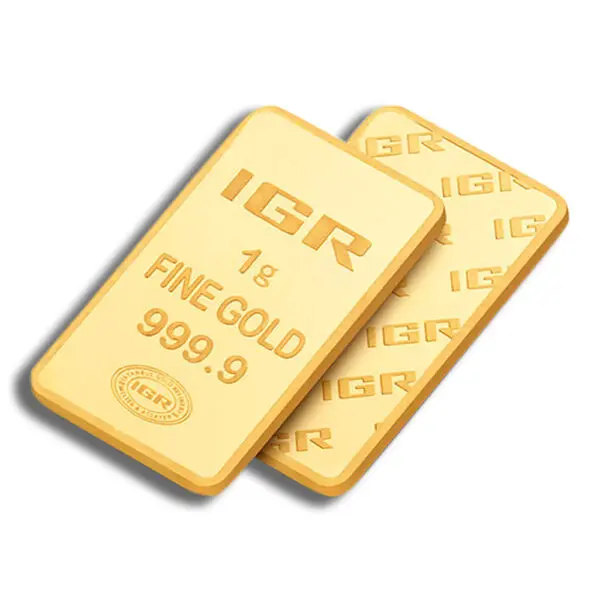 1 gram Gold Bar IGR Metals (Carded)