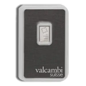 2.5 gram Platinum Bar Valcambi (Carded)