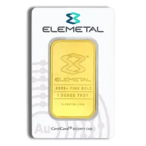 1oz Gold Bar Elemetal (Carded)